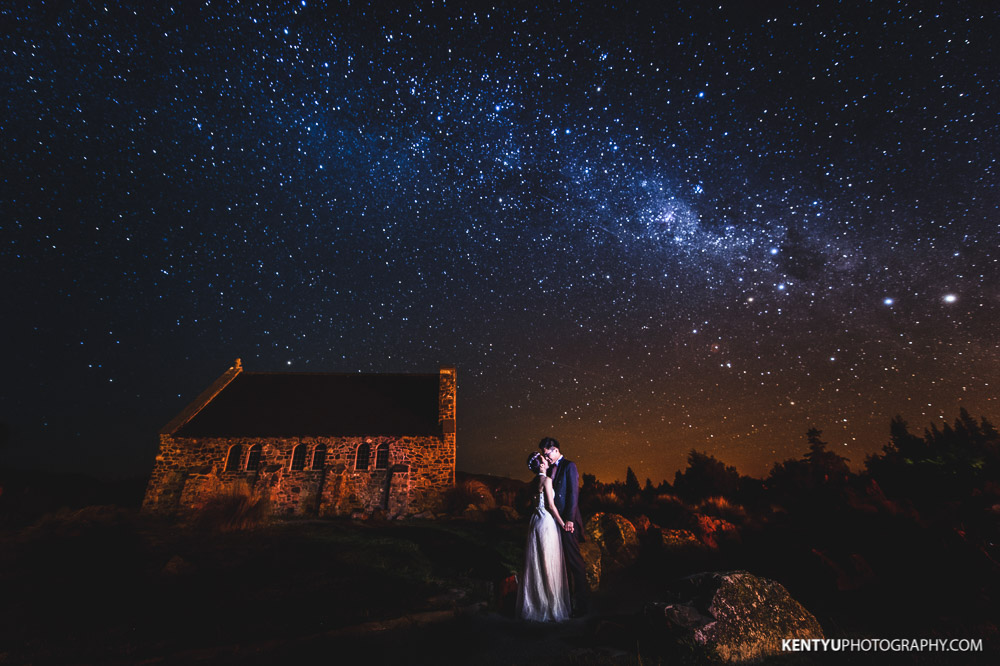 New Zealand Tekapo Starry Night Sky Pre-Wedding